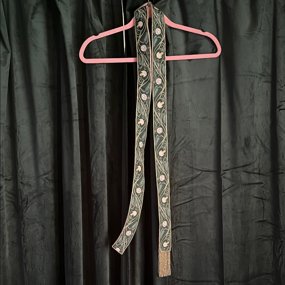 ARMSTREET WATER FLOWERS GREEN GOLD BELT MEDIEVAL LARP RENFAIRE SCA VEGAN FANTASY